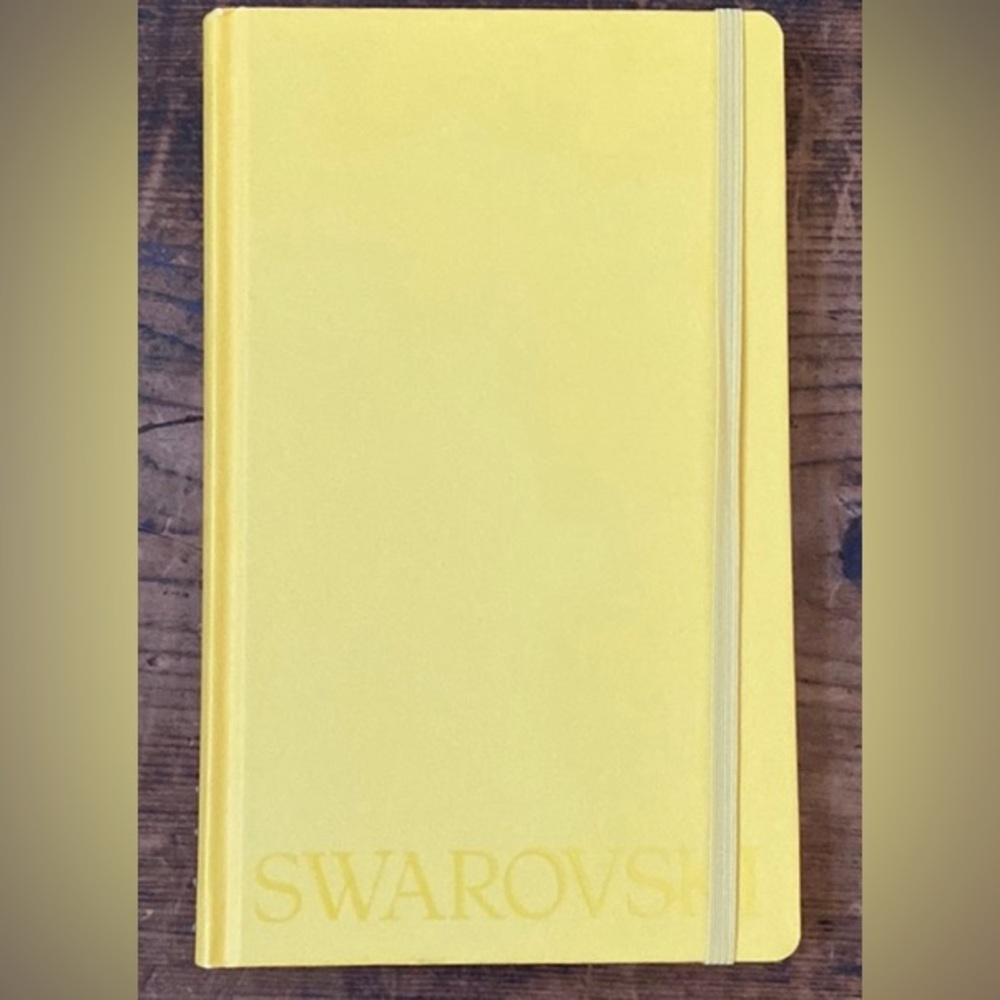 NWT Swarovski Yellow Hard Cover Notebook Journal or Drawing Book - brand new.